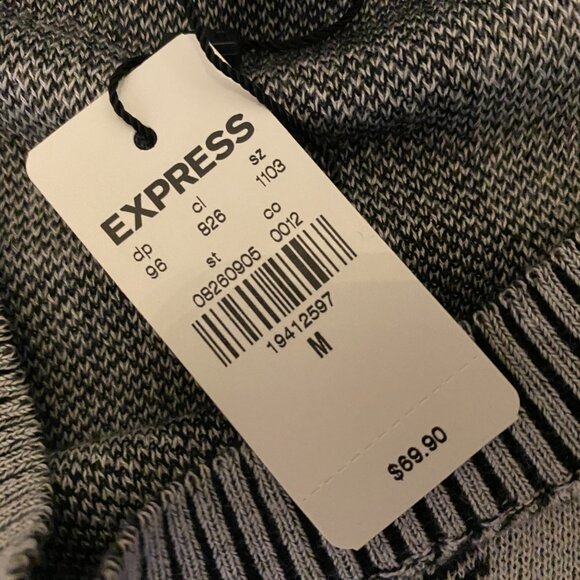 Express Black and White Checkerboard Print Top  Size Medium NWT - Picture 7 of 8